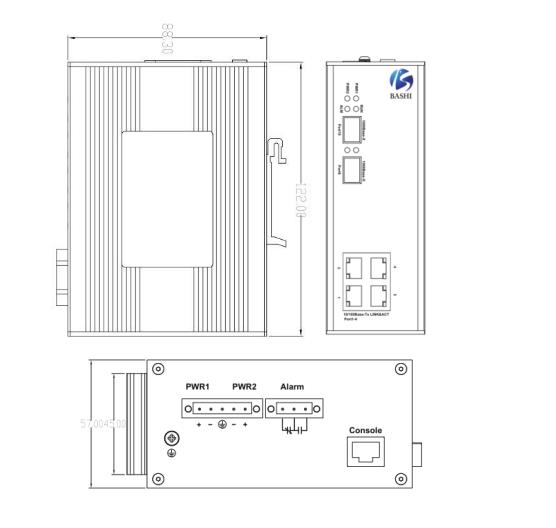 二层网管型工业交换机（2光4电）